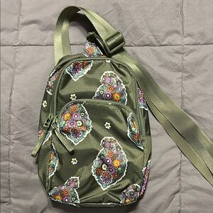 Floral Green Crossbody Bag